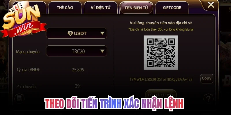 Theo dõi tiến trình xác nhận lệnh 